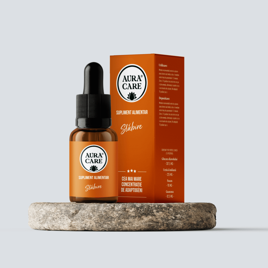 SlăbireGheara diavolului, Urzică indiană, Fucus, Guarana, MACA (Ginseng peruvian)Adaptogeni Aura Care | 14100 mg