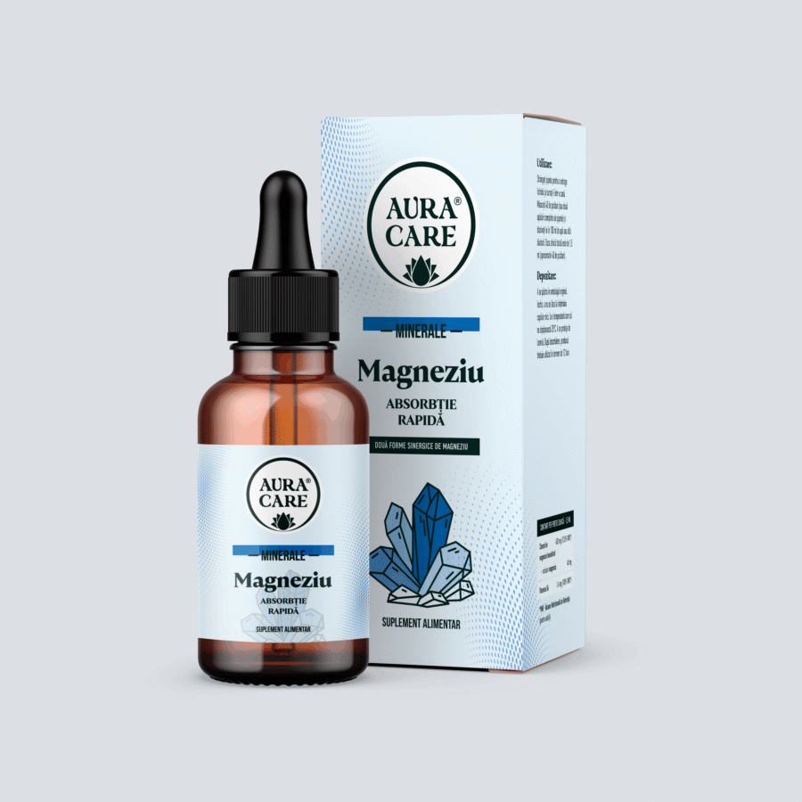 Magneziu în picături Formă bioactivă Minerale Aura Care | 50 ml